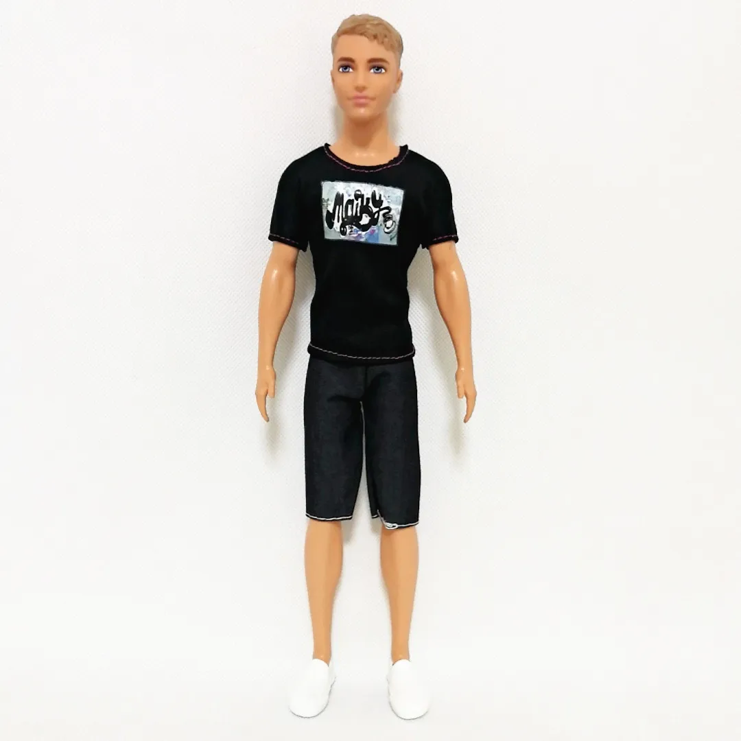 Комплект из черной футболки и брюк Ken The Boy Friend для куклы Барби BJD аксессуары