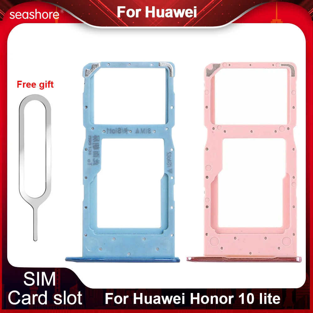 

Sim Card Tray For Huawei Honor 10 Lite Sim Card Holder Reader For Honor 10 Lite Adapter Connector Replacement Parts