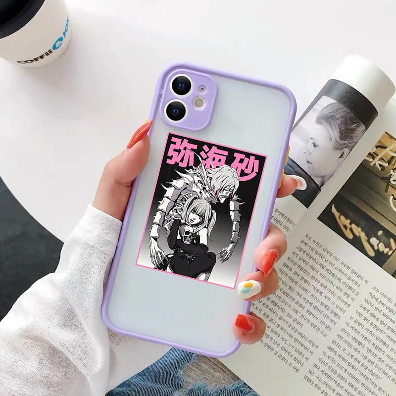 Cartoon Death Note Japan Anime Phone Case for IPhone 12 11 Pro Max X XR XS 6S 8 7 Plus 13 Soft matte Bumper rem and misa Cover | Мобильные