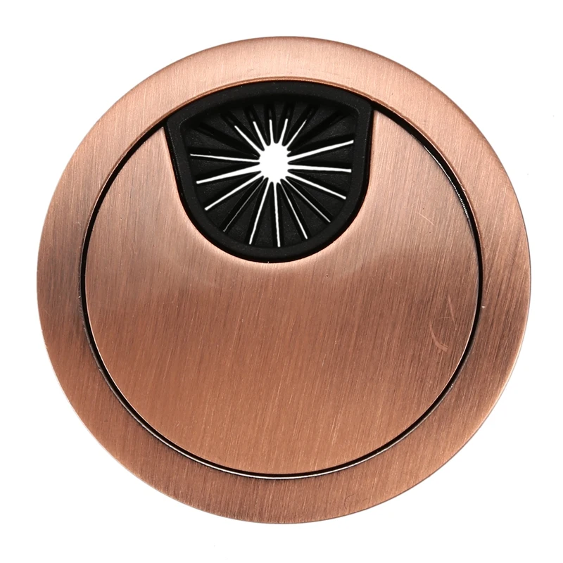 

Металлические втулки для компьютерного стола, проволочное отверстие для кабеля, круглая крышка, красно-бронзовая