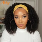 Эбби кудрявые парики боб монгольские кудрявые головные уборы парик из человеческих волос плотность 180% кудрявый шарф безклеевые короткие парики боб для черных женщин