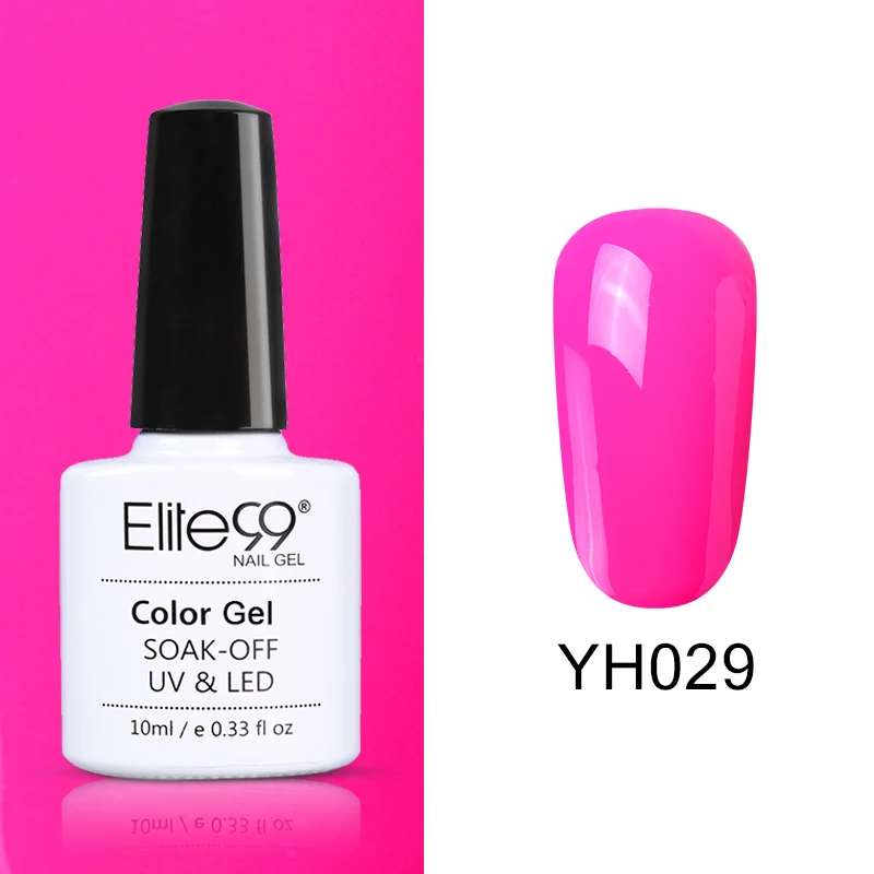 YH029 Elite99 Vernis Полупостоянный 10 мл Светодиодный УФ-гель замачиваемый пурпурный цвет светодиодный лак для ногтей нужна лампа отверждения Гель-лак - Цвет: YH029