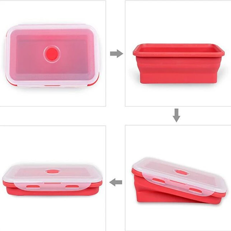 Складная чаша для отдыха на природе силиконовая кухонная утварь складной Ланч