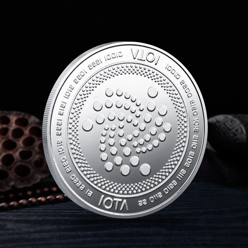 Золотистая/Серебристая криптовалюта догкоин Ada Кардано Биткоин TRX QTUM IOTA отличный