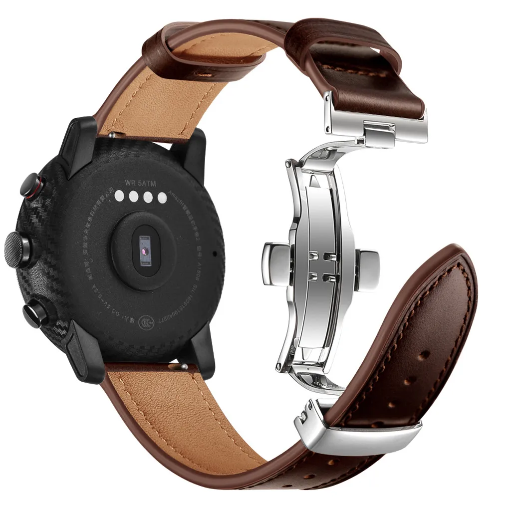 Сменный ремешок из роскошной кожи для часов Xiaomi Huami AMAZFIT 2/2S Stratos 165 мм-220 мм 3 цвета |
