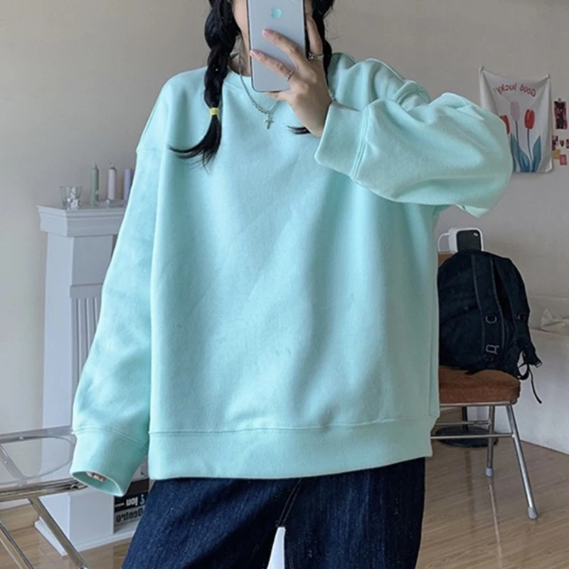 Женская Осенняя Повседневная Толстовка с длинным рукавом женские свободные