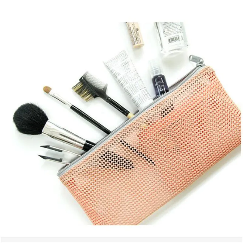 

Travel Cosmetic Bag Women Transparent Mesh Zipper Make Up Organizer Bag Storage Makeup Case Pouch Small Toiletry Beauty Wash Bag