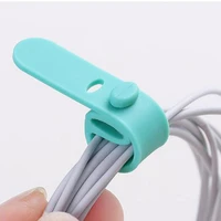 4pcs silicone earphone cable winder desktop data line wire cord holder organizer