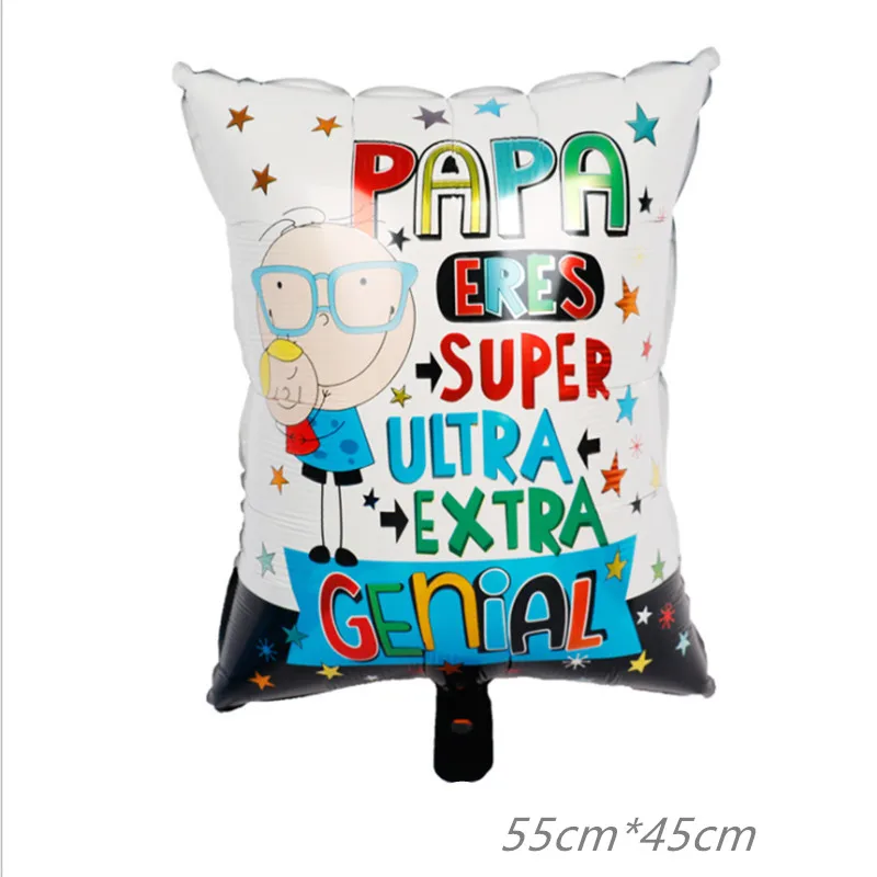 3 предмета в комплекте новинка квадратный испанский Father's Day шар с алюминиевой