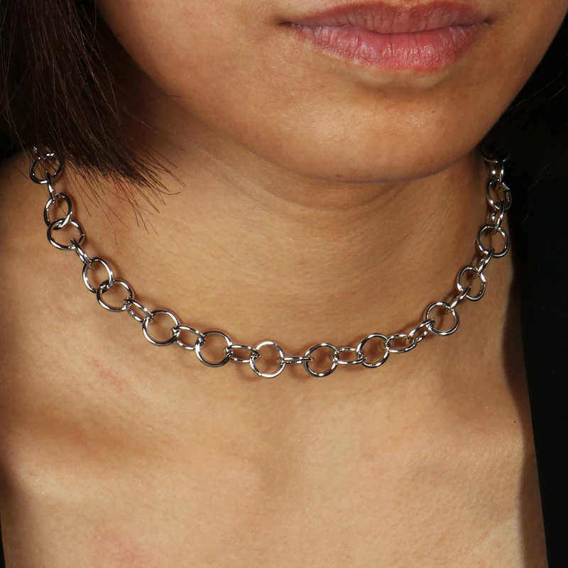 Seblasy свежий стиль простые винтажные круглые короткие цепочки в стиле Харадзюку