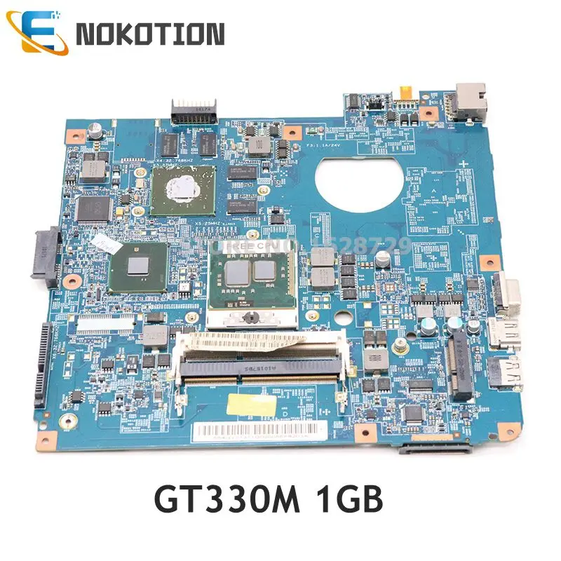 NOKOTION материнская плата для ноутбука acer aspire 4741 4741G HM55 DDR3 GT330M 1 ГБ Бесплатный процессор JE40-CP MB 48.4GY02.021 MBPV201002
