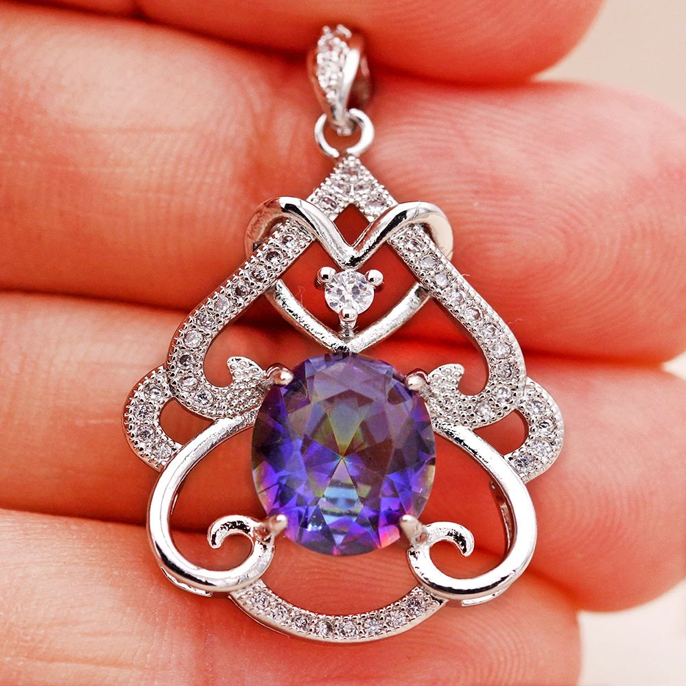 Новинка белая серебряная цветная слеза женские свадебные украшения 4 когтя