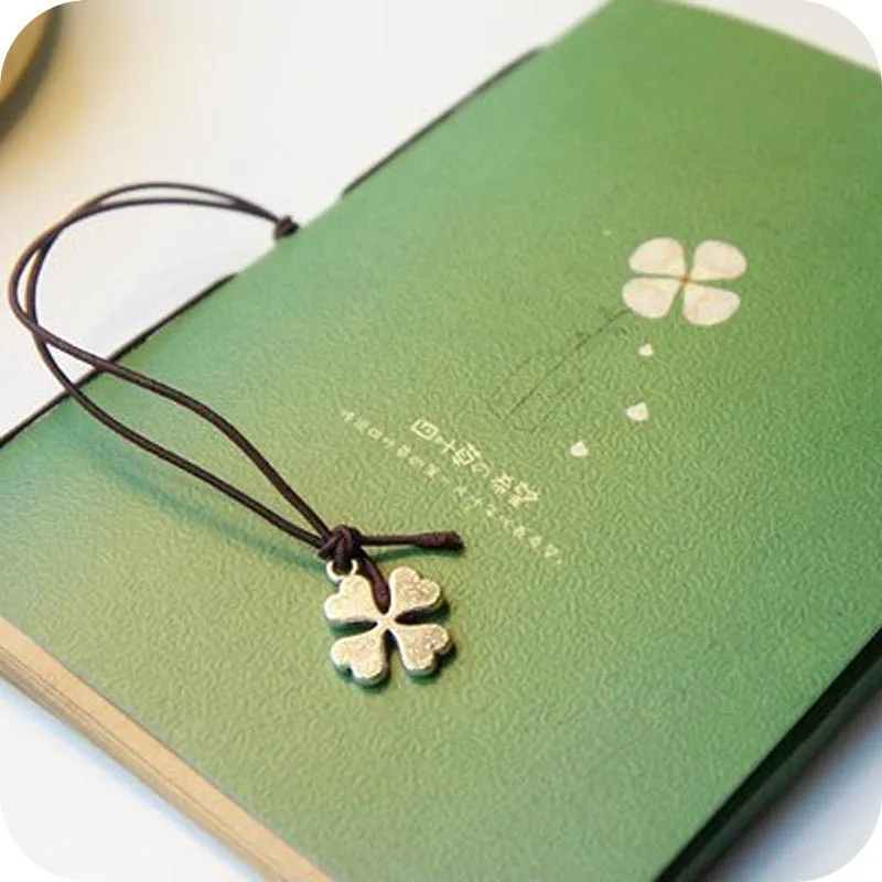 Счастливый клевер Крафт бумага веревка вязка записная книжка Бланк