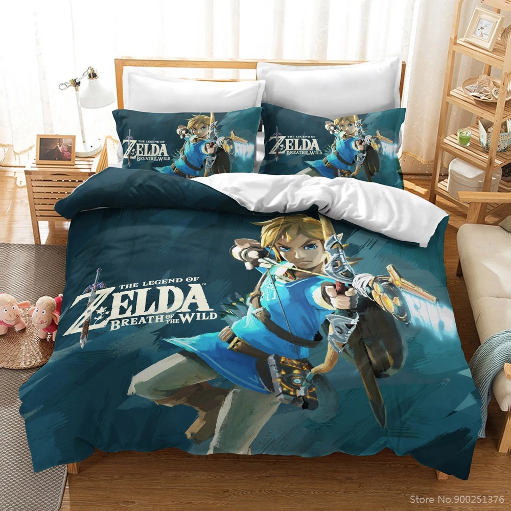 

2/3pcs Zelda Duvet Cover Set 3D Printed Twin Full Queen King Size Bedding Set Comforter Cover Set for Young Home Bedroom Gift