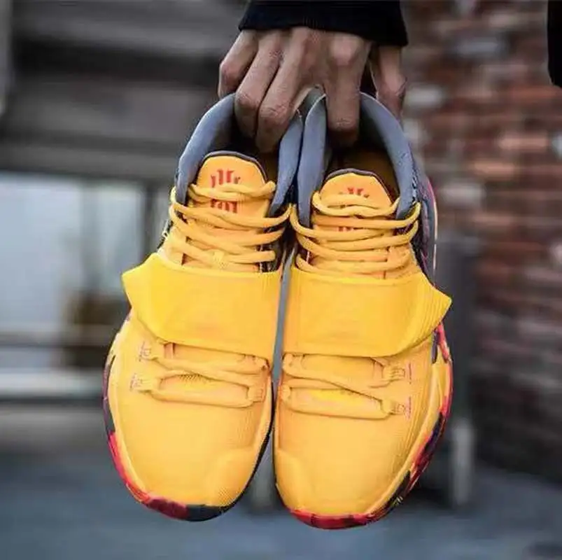 Новинка стильные мужские кроссовки Kyrie 6 баскетбольные спортивные синие желтые