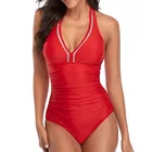 Новый сексуальный женский сплошной купальный костюм большого размера Закрытая одежда для плавания женский купальный костюм с эффектом пуш-ап пляжный купальник для бассейна 2021