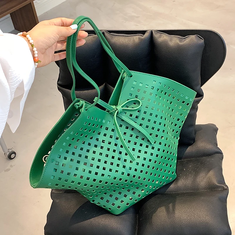 

Женская летняя пляжная сумка-тоут из ПУ кожи, 2021