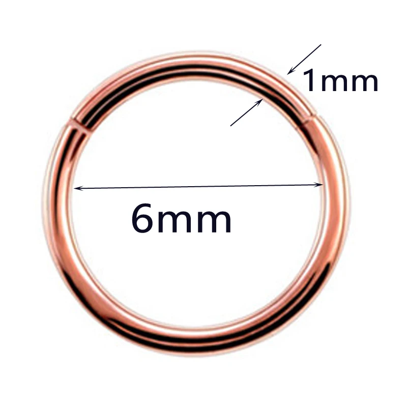 1 Pcs Nose Ring Piercing Stainless Steel Black Rose Gold Colorful Color Fashion Simple Women Accessories Body Sexy Jewelry | Украшения и
