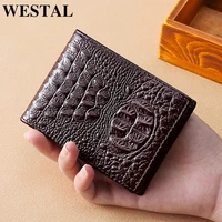 westal mens wallet genuine leather purse for men crocodile pattern slim wallet luxury brand money bag card holder fashion 005