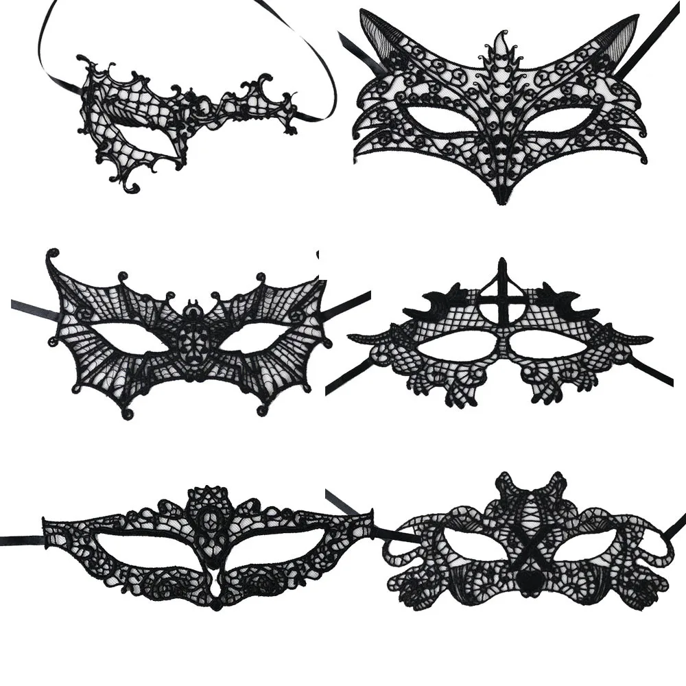 Маска для хэллоуина Сексуальная элегантная Маскарадная маскарада карнавала