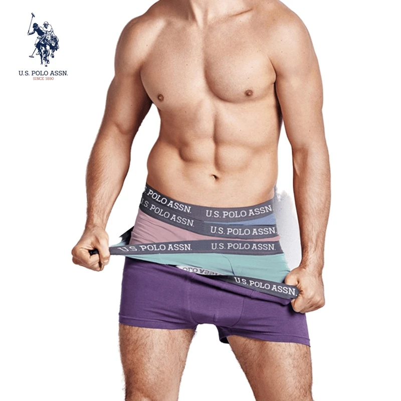 США Мужские свободные шорты Polo Assn. модные мягкие удобные с четырьмя углами