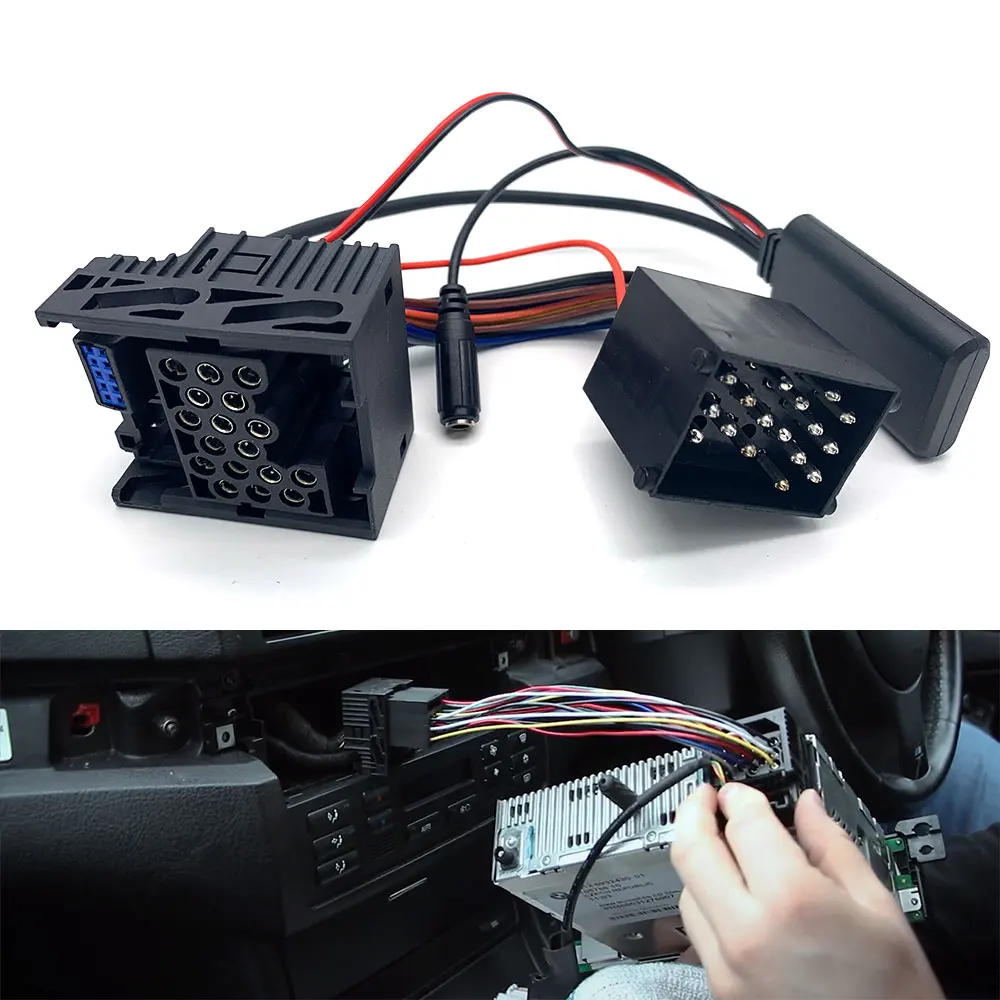 Accessories Adapter Car Audio Bluetooth 5.0 AUX full 10 pin For BMW E46 E39 E38 E53 with hanfree mic