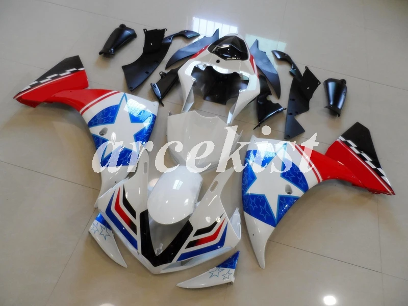 

Комплект обтекателей из АБС-пластика для YAMAHA YZF-R1 R1 2009 2010 2011 2012 2013 2014 YZF1000 09 10 11 12 13 14, белый, синий, красный