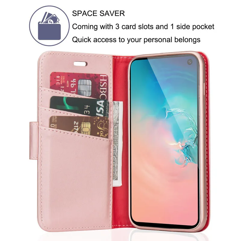 LLZ.COQUE Folio Премиум кожаный чехол для Samsung S10 Магнитный чехол-кошелек Galaxy S7 Edge S8 S9 Plus
