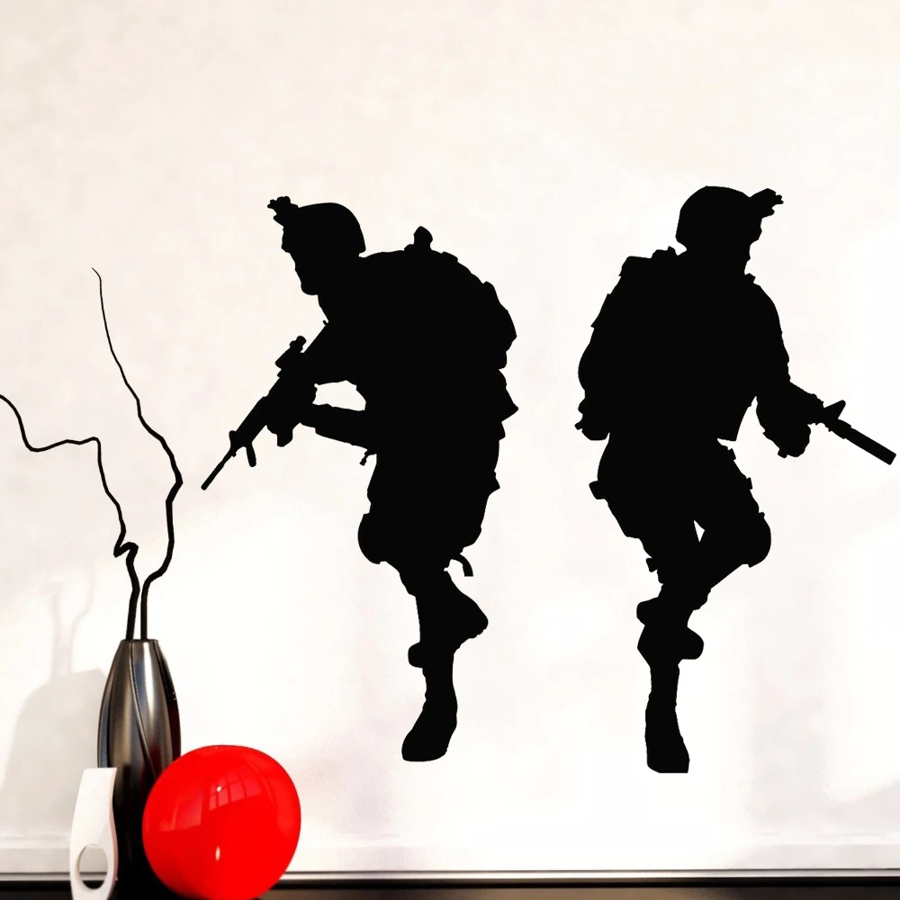 

Soldiery Wall Decal Teen Room Home Decor Vinyl Nursery Interior Self-Adhesive Wall Stickers Gameing Room Funny Ornament Z057