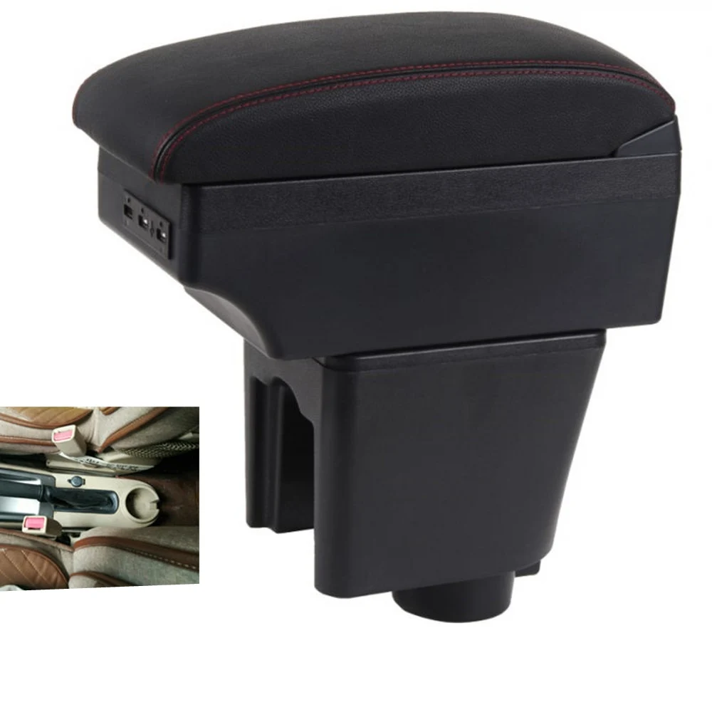 

for Chevrolet lova armrest box universal car center console modification accessories double raised with USB
