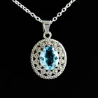 Ожерелье женское круглое с цирконом, модная цепь с кристаллами морского и синего цвета, подарочное свадебное Ювелирное Украшение