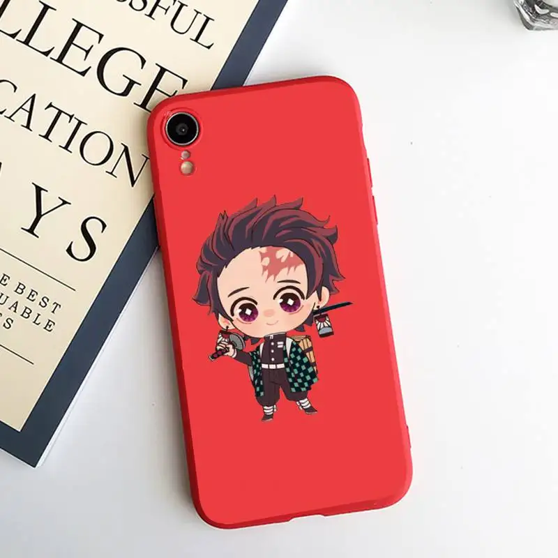 

Demon Slayer Kimetsu No Yaiba Phone Case Candy Color for iPhone 6 7 8 11 12 s mini pro X XS XR MAX Plus
