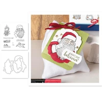 father christmas metal cutting dies and stamps for scrapbooking paper card making 2020 embossing knife template diy crafts santa