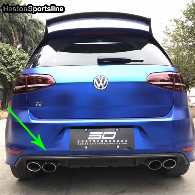 Губа диффузора заднего бампера Golf VII из углеродного волокна для Volkswagen Golf7 R 2014 ~