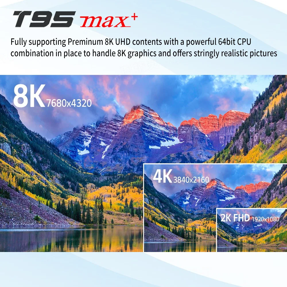 T95 MAX Plus Amlogic S905X3 Android 9.0 TV Box 4GB 64GB Dual Wifi 8K 24fps Netflix Youtube Media Player 2GB 16GB 32G set top box |