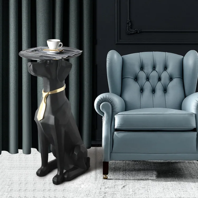 

Creative Black Table Basse Modern Nordic Home Floor Decor Multifunction Dog Coffee Table