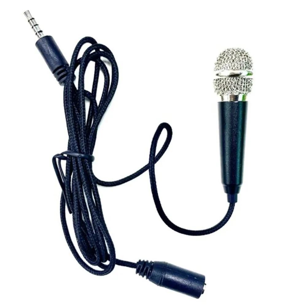 

Mini 3.5mm Stereo Studio Handheld Condenser Microphone Mic For Mobile Android IOS Phone PC Chatting Singing Karaoke Lightweight