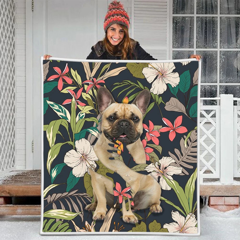 

Мягкое плюшевое Флисовое одеяло с 3D принтом для собак