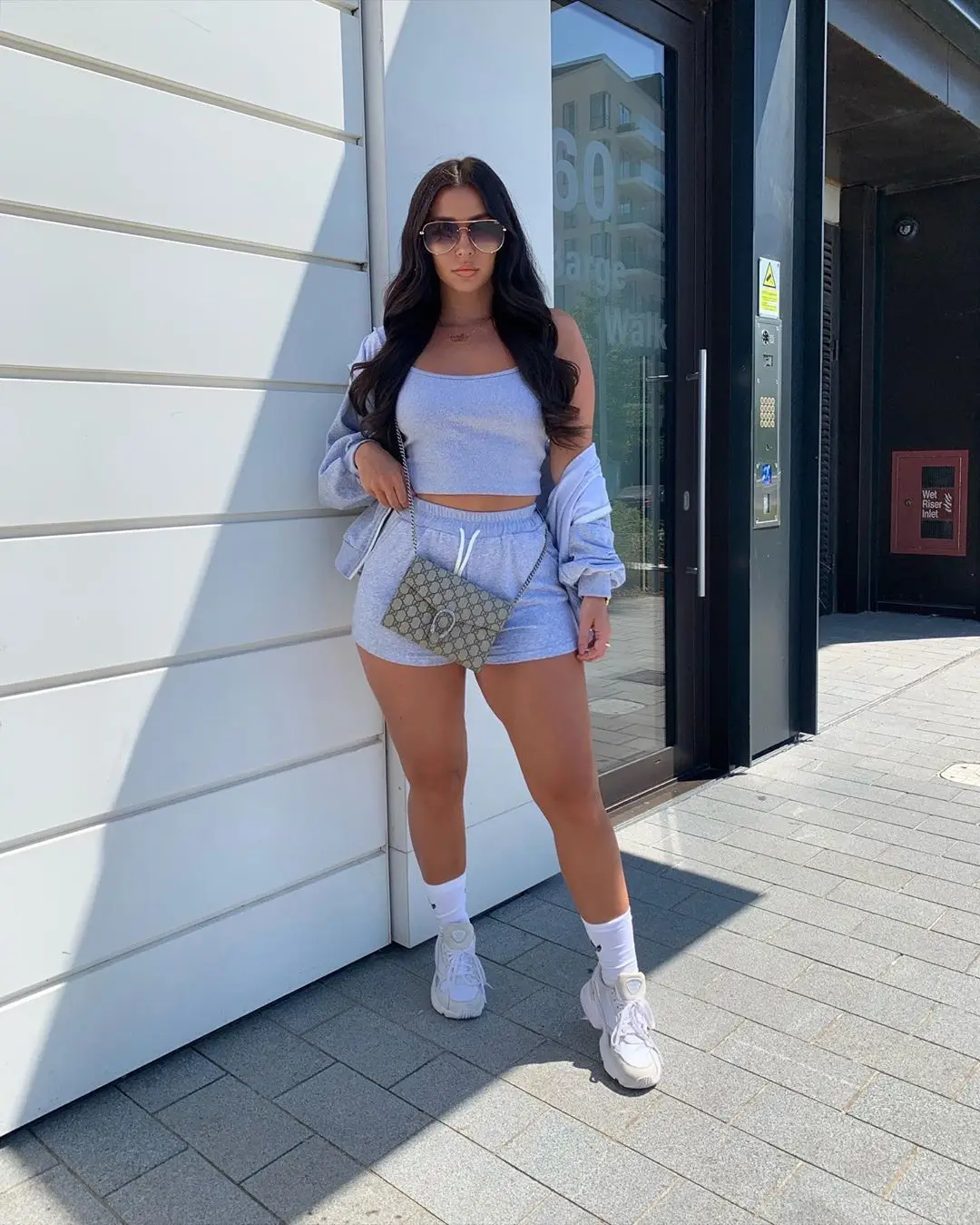 Комплект Спортивный женский из трех предметов повседневный свитшот с длинным