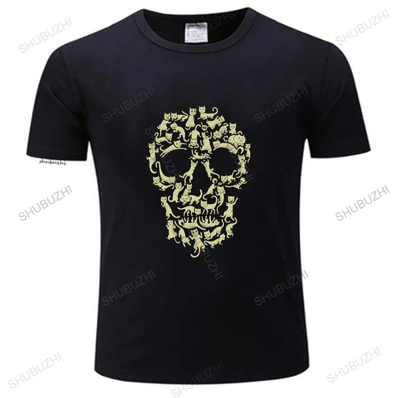 

Cat Skull tshirt Parody Cute Kitties Creat Design Animals Lovers Funny tee shirt Crew Neck crew necks