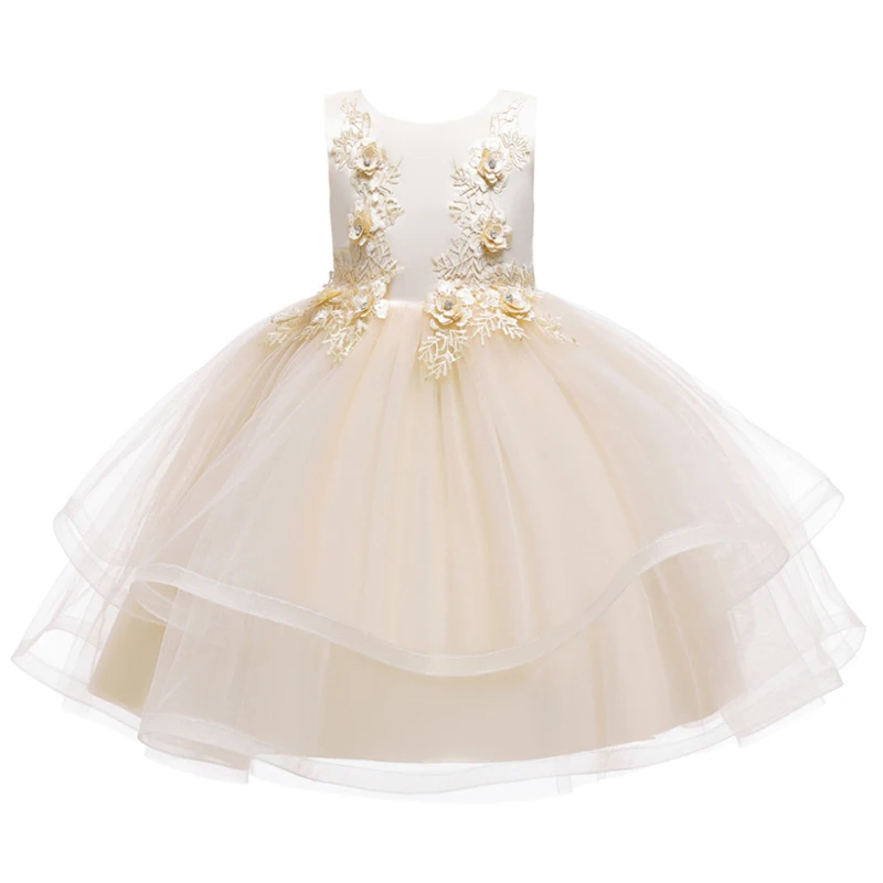 

Girls White Dress Wedding Party Princess Christmas Dresse for girl Party Costume Kids Cotton Party girls Clothing teenagers
