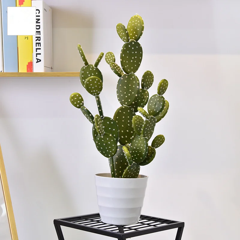 Искусственный кактус в горшке бонсай домашний магазин украшение тропические