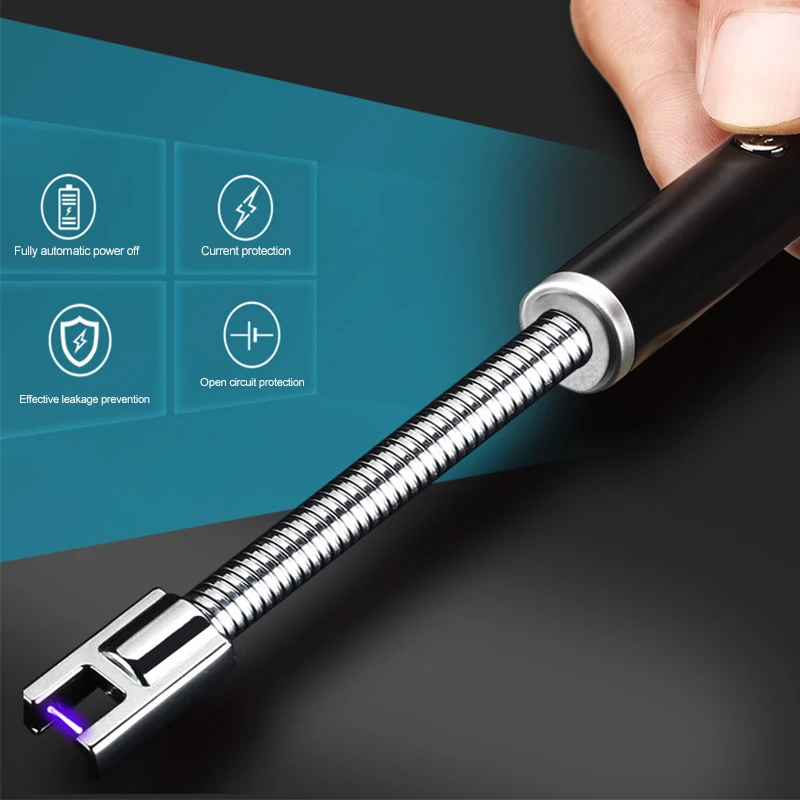 

Arc Plasma Candle Lighter Kitchen Lighter USB Electric Rechargeable Windproof BBQ Gas Stove Flameless Pulsed Outdoor Lighters