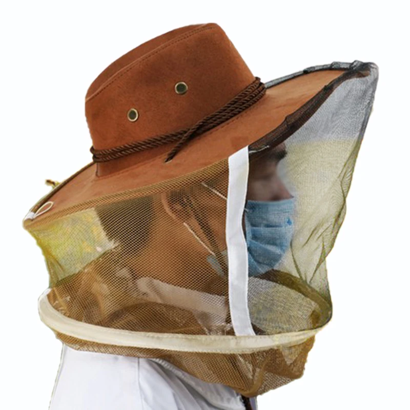1 шт. шляпа пчеловода деним + сетчатая шапка для сада пчелы с сеткой от комаров