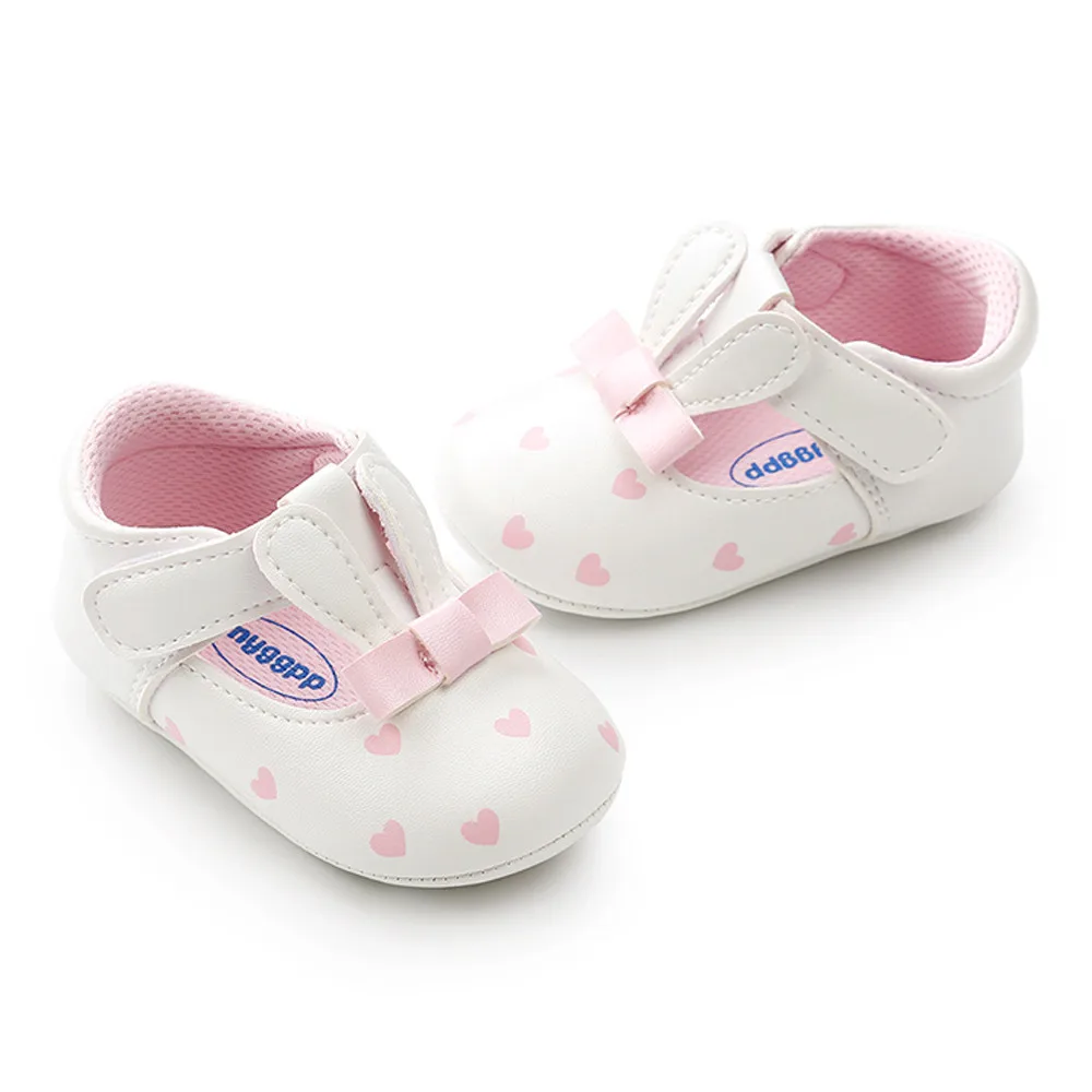 

2021Summer New Newborn Infant Baby Girl Summer Kids Shoes Soft Sole Crib Prewalker Toddler Anti-Slip Solid Ear First Walkers #16