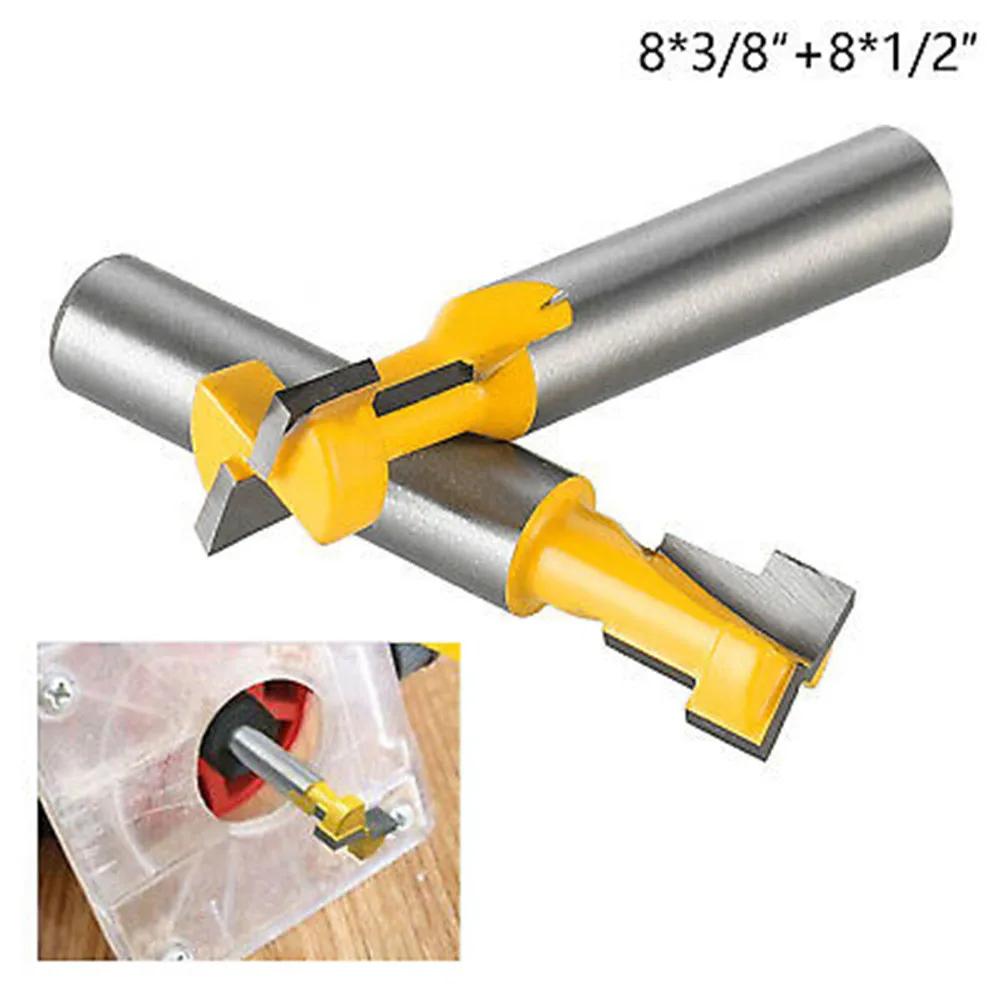 

Woodworking T-Slot Cutter Router Bit 8MM Bit Bits Bolt Cutter Hole Key