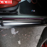 carbon fiber stickers for bmw 3 series e46 1998 2005 multiple colors door threshold plate door sill guards trim car accessories