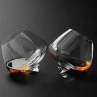 rotate whiskey glass top belly cigar whiskey cocktail drinking wine cup tumbler bottom bar glasses vaso gafas caneca brandy