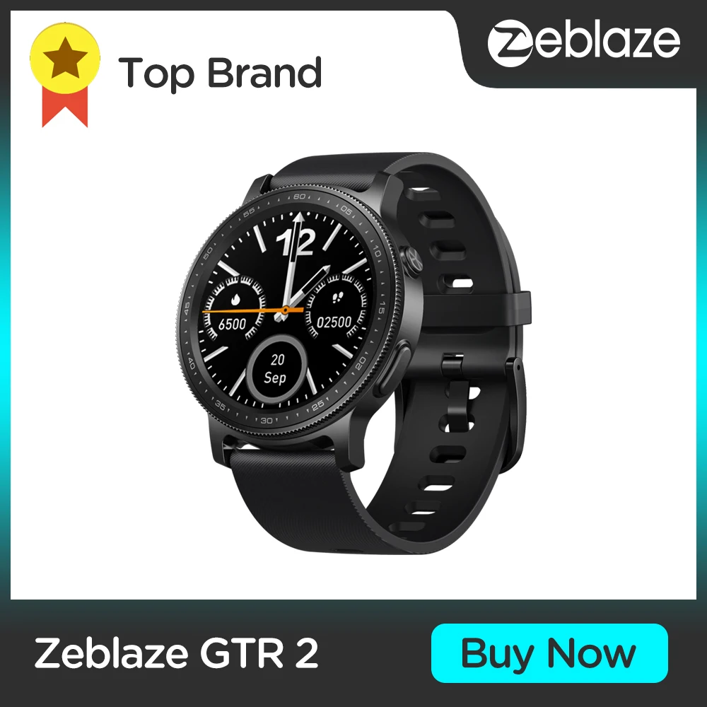 

New 2021 Zeblaze GTR 2 Smart Watch Receive/Make Call Health&Fitness Monitor Long Battery Life Smartwatch Water Resistant IP68