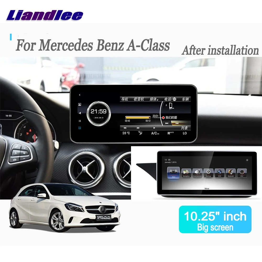 Liandlee Android для Mercedes Benz A Class W176 2012 ~ 2016 автомобильный радиоплеер навигатор GPS карты